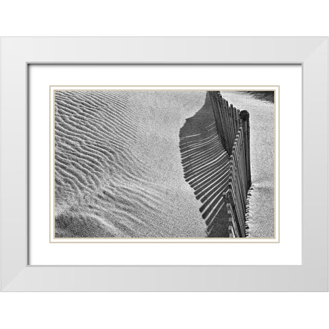 Castles In The Sand White Modern Wood Framed Art Print with Double Matting by Abrantes, Paulo