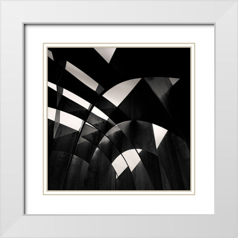 Airy Space White Modern Wood Framed Art Print with Double Matting by Claes, Gilbert
