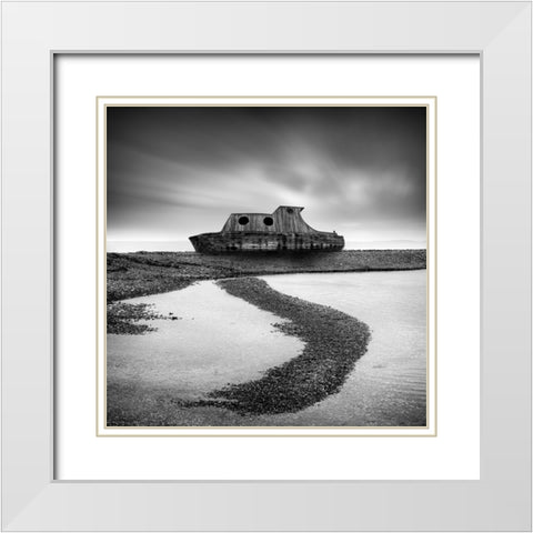 Wrecks 02 White Modern Wood Framed Art Print with Double Matting by Digalakis, George