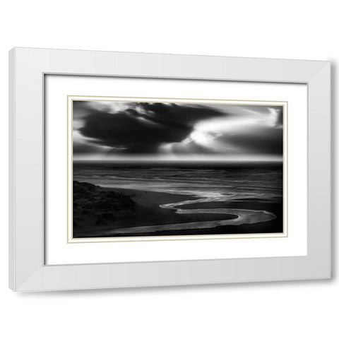 Storm White Modern Wood Framed Art Print with Double Matting by Azevedo, Olavo