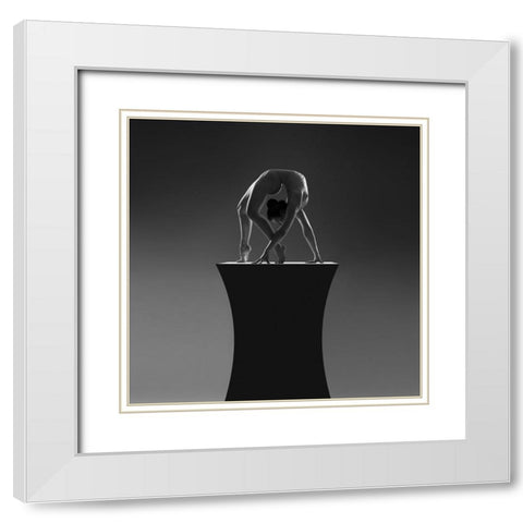 Sculpture White Modern Wood Framed Art Print with Double Matting by Birkhofer, Bruno