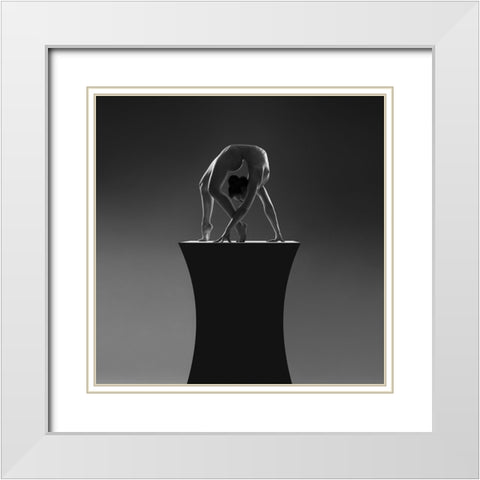 Sculpture White Modern Wood Framed Art Print with Double Matting by Birkhofer, Bruno