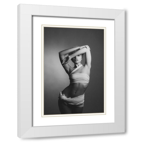 Untitled White Modern Wood Framed Art Print with Double Matting by Vasilenko, Artem