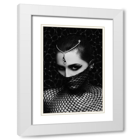 The Darkness In Her Veins White Modern Wood Framed Art Print with Double Matting by Bolgov, Ruslan