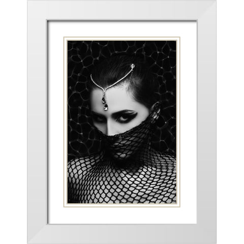 The Darkness In Her Veins White Modern Wood Framed Art Print with Double Matting by Bolgov, Ruslan