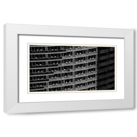 Theater Curtain. Arriba El Telon White Modern Wood Framed Art Print with Double Matting by Estrada