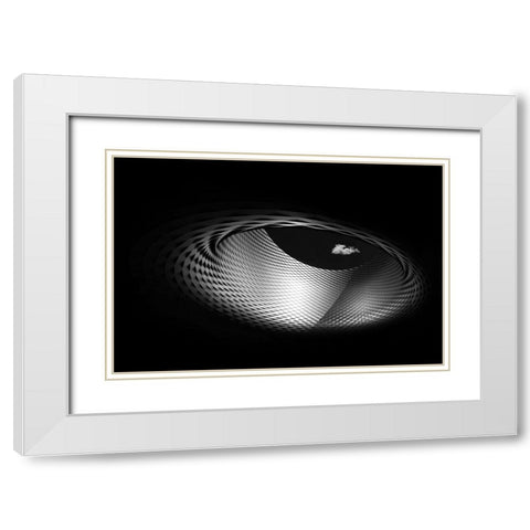 The Eye To The Sky White Modern Wood Framed Art Print with Double Matting by Fotoea