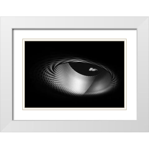 The Eye To The Sky White Modern Wood Framed Art Print with Double Matting by Fotoea
