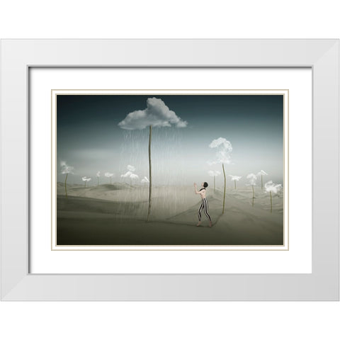 Cloud-Farm White Modern Wood Framed Art Print with Double Matting by von Diepenbroek, Christine
