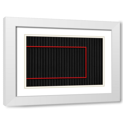 Red Over Black White Modern Wood Framed Art Print with Double Matting by Hawerkamp, Hans-Wolfgang