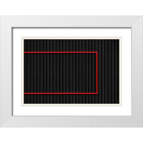 Red Over Black White Modern Wood Framed Art Print with Double Matting by Hawerkamp, Hans-Wolfgang