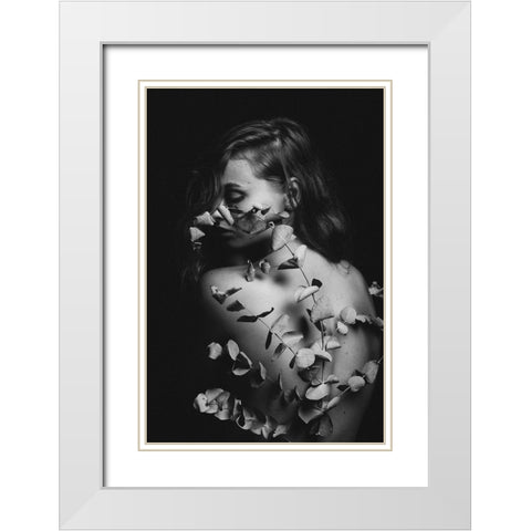 Untitled White Modern Wood Framed Art Print with Double Matting by Vasilenko, Artem