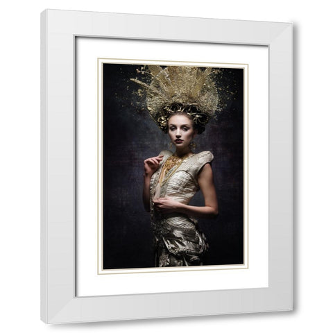 The Priestess White Modern Wood Framed Art Print with Double Matting by Siegart