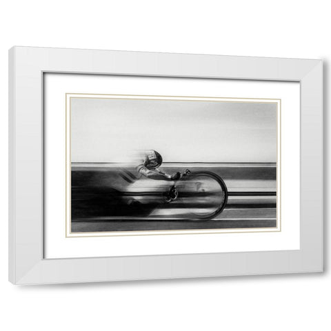 Street Racer White Modern Wood Framed Art Print with Double Matting by Flour, Bruno