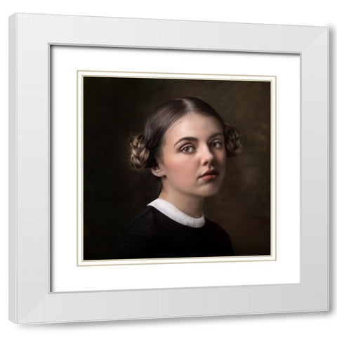 Living In The Past White Modern Wood Framed Art Print with Double Matting by Blease, Joan