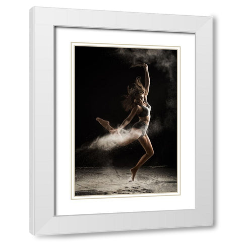 Dynamism White Modern Wood Framed Art Print with Double Matting by Bartal, Balazs