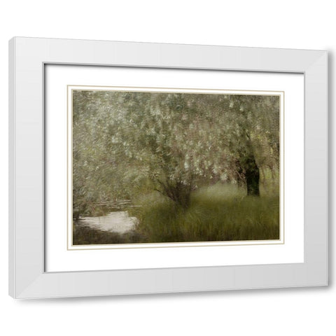 At The Riverbank White Modern Wood Framed Art Print with Double Matting by Talen, Nel