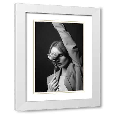 Untitled White Modern Wood Framed Art Print with Double Matting by Vasilenko, Artem