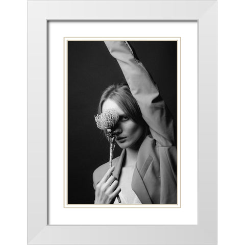 Untitled White Modern Wood Framed Art Print with Double Matting by Vasilenko, Artem