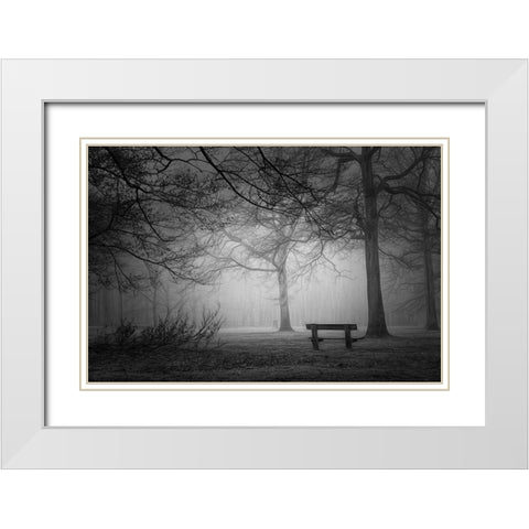 Frozen In Time White Modern Wood Framed Art Print with Double Matting by Dingemans, Saskia