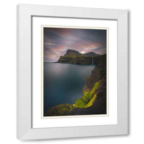 Gaysadalur.. White Modern Wood Framed Art Print with Double Matting by Age Hol, Fred