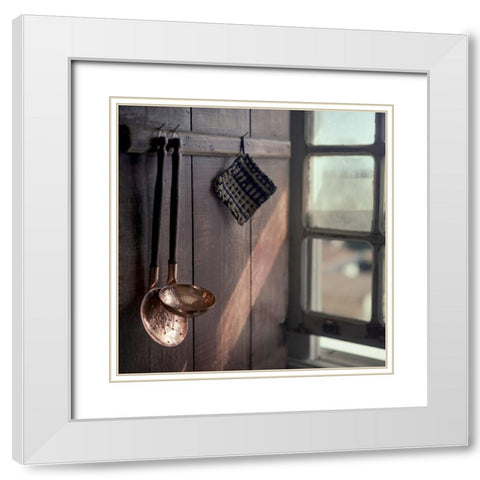 Kitchen White Modern Wood Framed Art Print with Double Matting by Laercio, Luiz