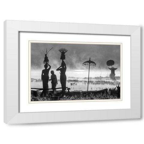 Devotion White Modern Wood Framed Art Print with Double Matting by Van Der, Anges