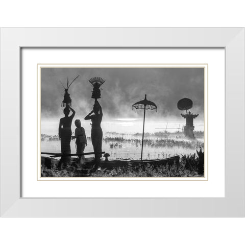 Devotion White Modern Wood Framed Art Print with Double Matting by Van Der, Anges