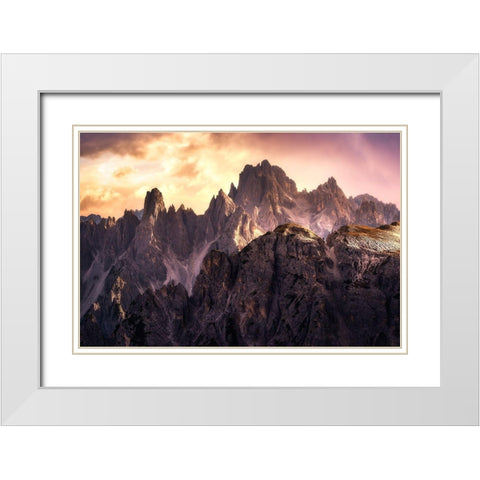 Inferno White Modern Wood Framed Art Print with Double Matting by Gastager, Daniel