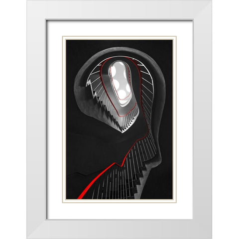 Illusion White Modern Wood Framed Art Print with Double Matting by Schulz, Alexej