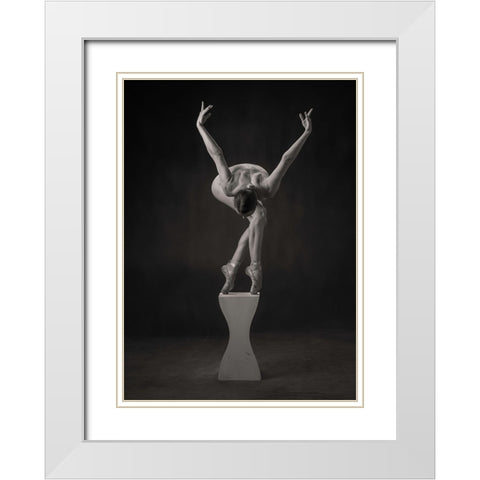 Ayla White Modern Wood Framed Art Print with Double Matting by Catchlight Studio