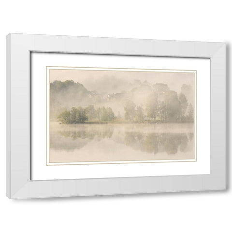 Early Morning. White Modern Wood Framed Art Print with Double Matting by Wallberg, Allan