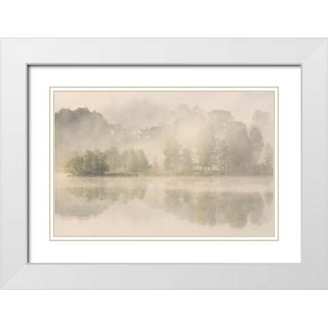 Early Morning. White Modern Wood Framed Art Print with Double Matting by Wallberg, Allan