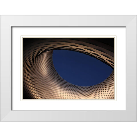 Blue Eye White Modern Wood Framed Art Print with Double Matting by Hawerkamp, Hans-Wolfgang