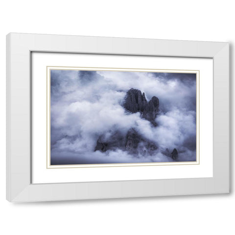 Drama In The Mountains White Modern Wood Framed Art Print with Double Matting by Gastager, Daniel