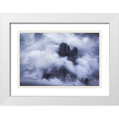 Drama In The Mountains White Modern Wood Framed Art Print with Double Matting by Gastager, Daniel