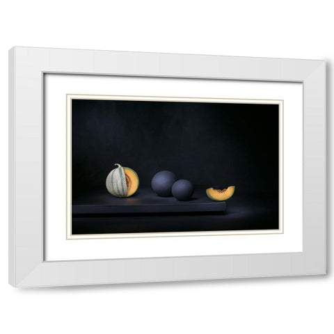 A Piece Of Moon White Modern Wood Framed Art Print with Double Matting by Verot, Christophe