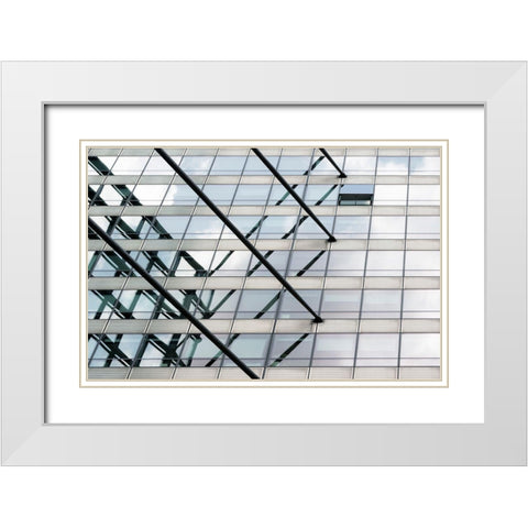 Open Window White Modern Wood Framed Art Print with Double Matting by Van Son, Greetje