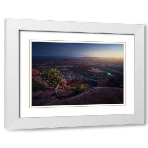 Deadhorse Land White Modern Wood Framed Art Print with Double Matting by Pablo De, Juan