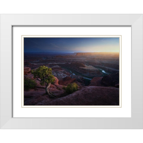 Deadhorse Land White Modern Wood Framed Art Print with Double Matting by Pablo De, Juan