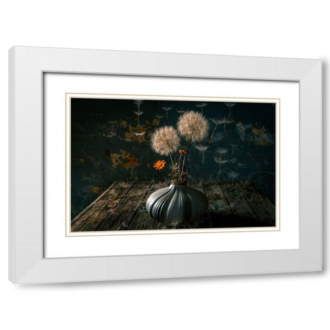 The Paratroopers White Modern Wood Framed Art Print with Double Matting by Kazamil, Farid