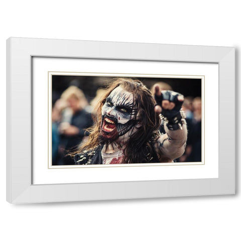 Tuska White Modern Wood Framed Art Print with Double Matting by Kamarainen, Jesse