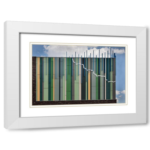 The Coloured Corner White Modern Wood Framed Art Print with Double Matting by Luycx, Theo