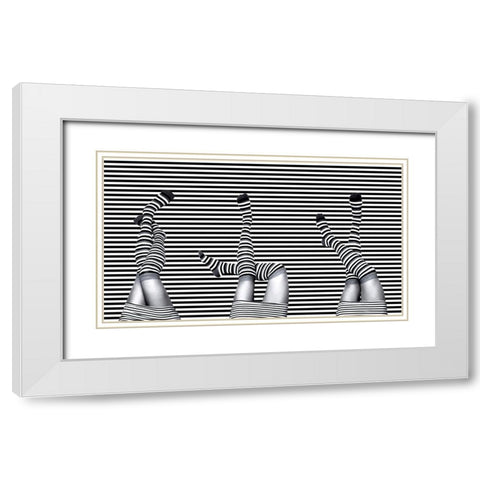 Untitled White Modern Wood Framed Art Print with Double Matting by Saeidinia, Afshin