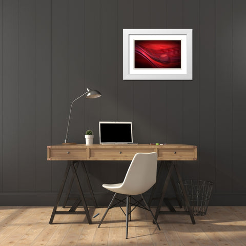 Red White Modern Wood Framed Art Print with Double Matting by Kerber, Jutta