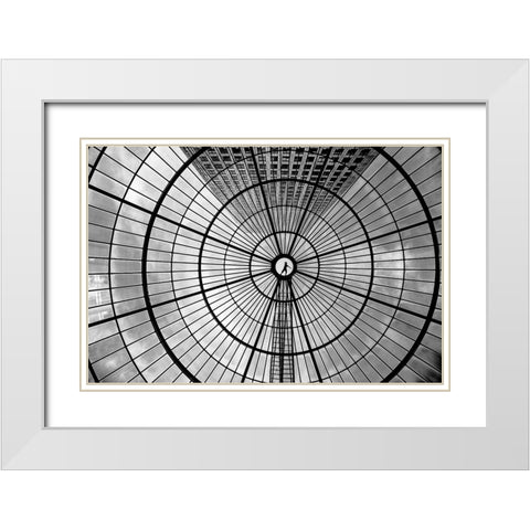 Look Up White Modern Wood Framed Art Print with Double Matting by Schuster, Inge