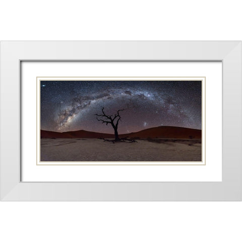 Deadviel White Modern Wood Framed Art Print with Double Matting by Marchegiani, Roberto
