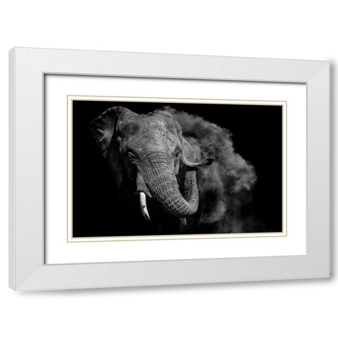 Untitled White Modern Wood Framed Art Print with Double Matting by Vidak, Vedran