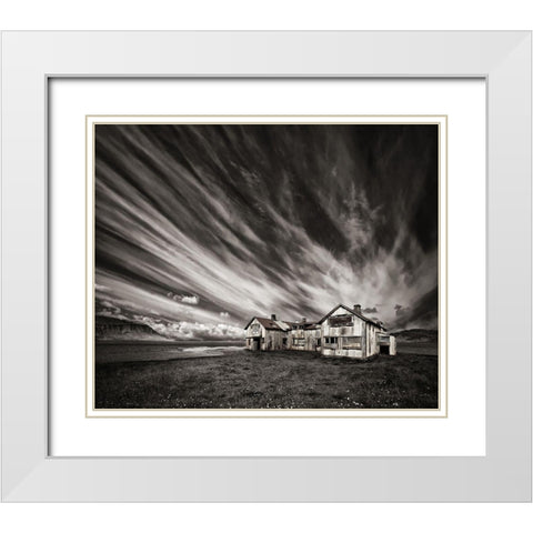 Old Hospital (Mono) White Modern Wood Framed Art Print with Double Matting by H. Ingibergsson, Torsteinn