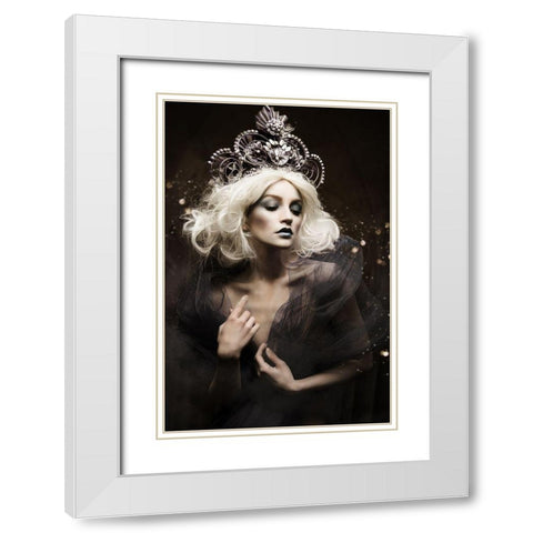 Extravagance White Modern Wood Framed Art Print with Double Matting by Siegart